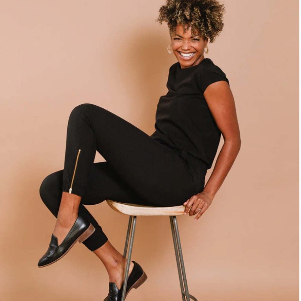 Albion fit black jumpsuit everyday stretch women's XL 12-14